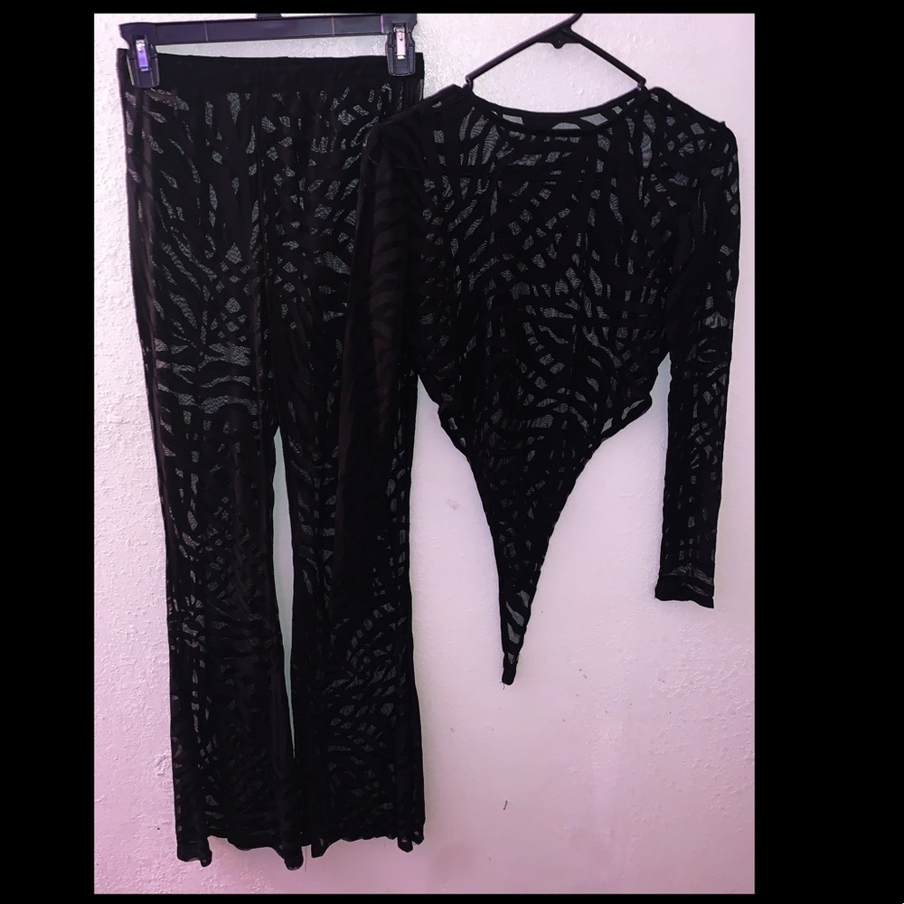 2 piece zebra print sheer